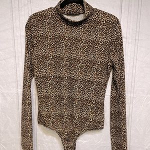 Maverick The Collection Leopard Print bodysuit size L